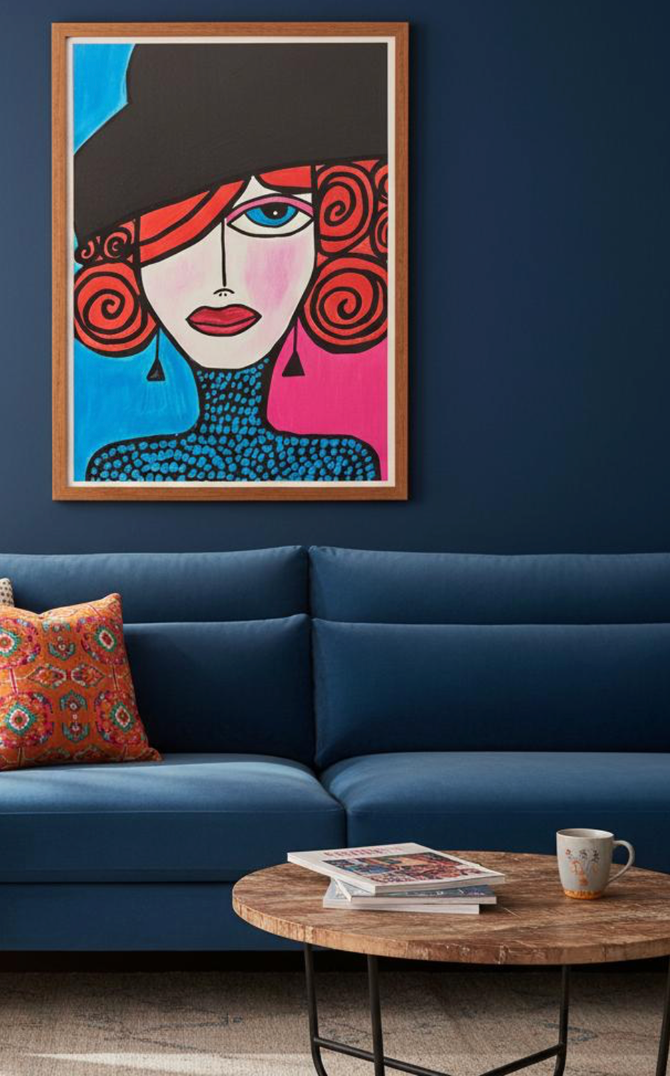 Affiche Portrait Femme Diamant – Reproduction Peinture Moderne et Colorée : Hope